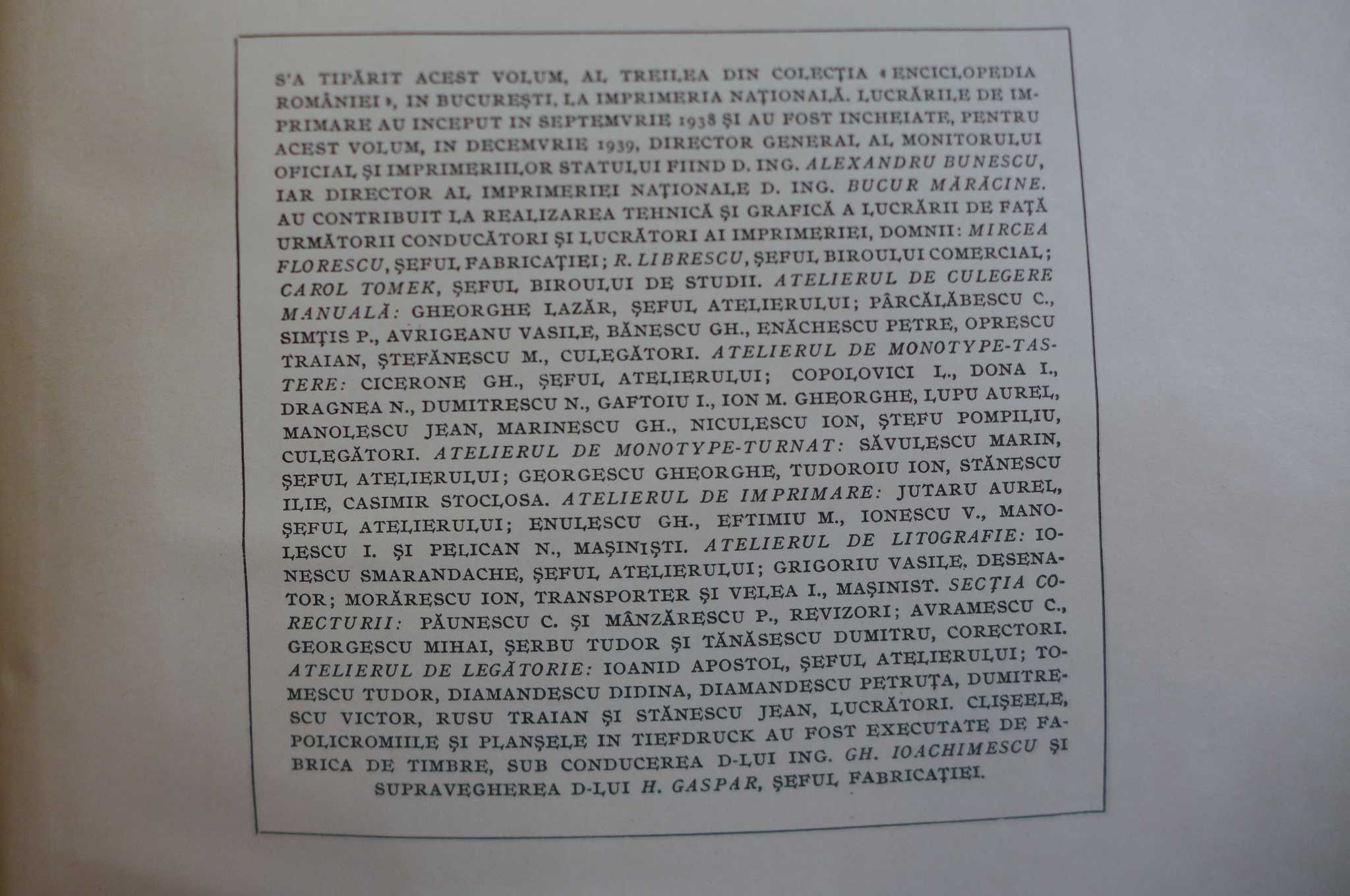 Enciclopedia Romaniei, vol. 3 Dimitrie Gusti Semnat ROMULUS SPIRESCU