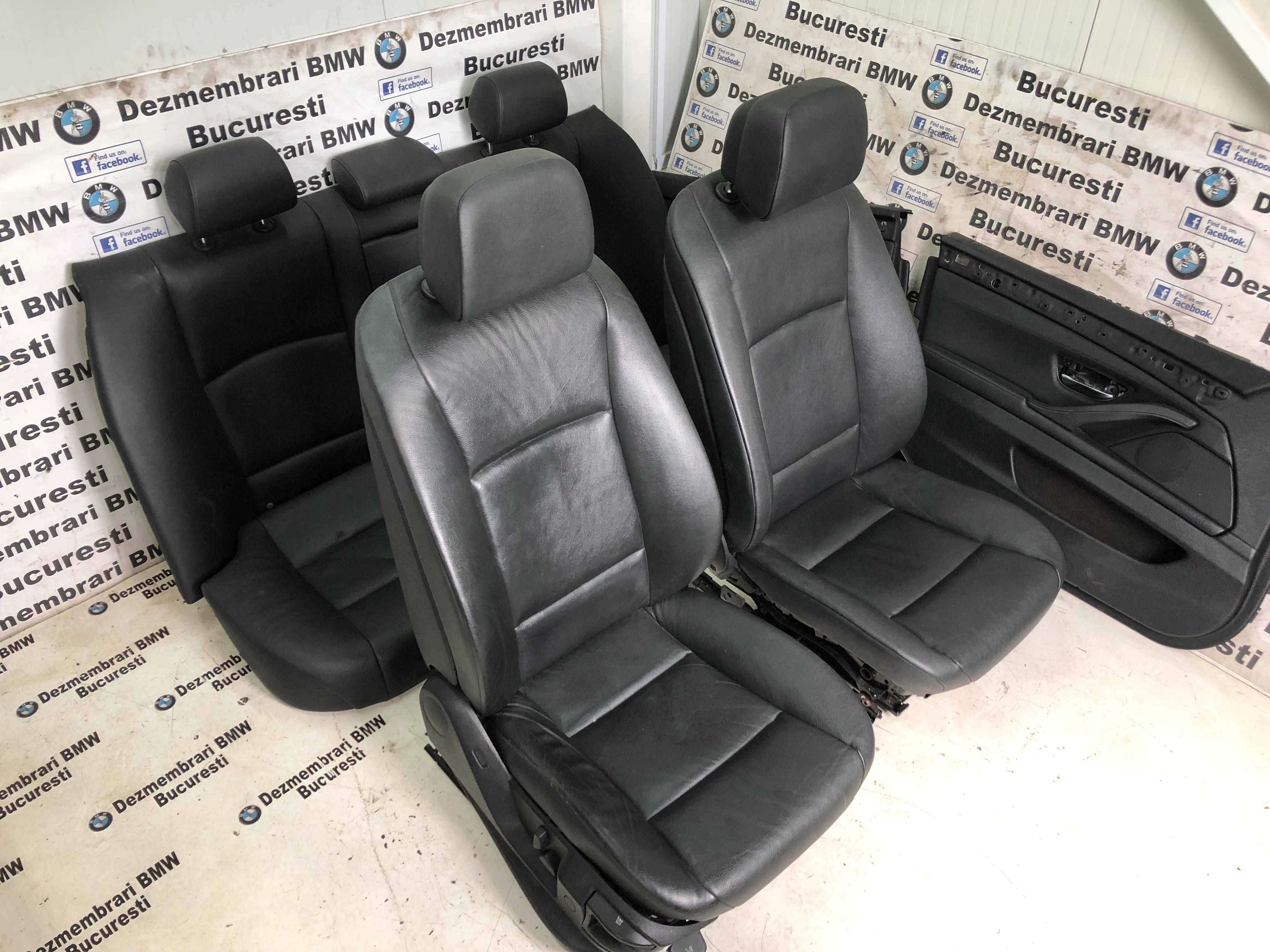 Scaune interior piele neagra cu incalzire BMW seria 5 F10,F11