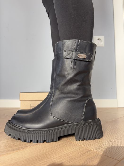 Дамски боти от естествена кожа Реал