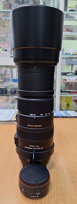 Sigma 150-500mm F/5-6.3 HSM(суперзум,Япония,стаб,переходник байонет Е)