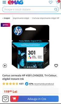 Cartus cerneala color HP 301
