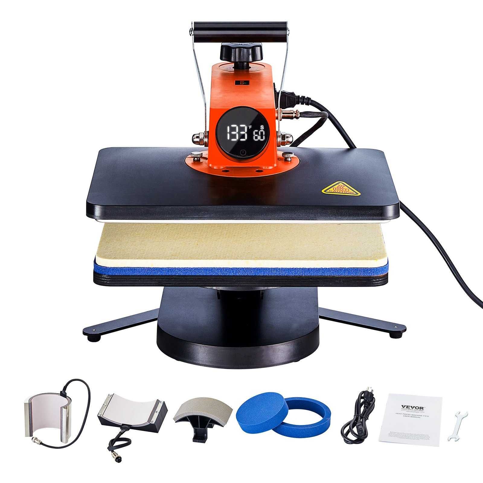 Presa Termica Multifunctionala VEVOR 5in1, 30x38 cm