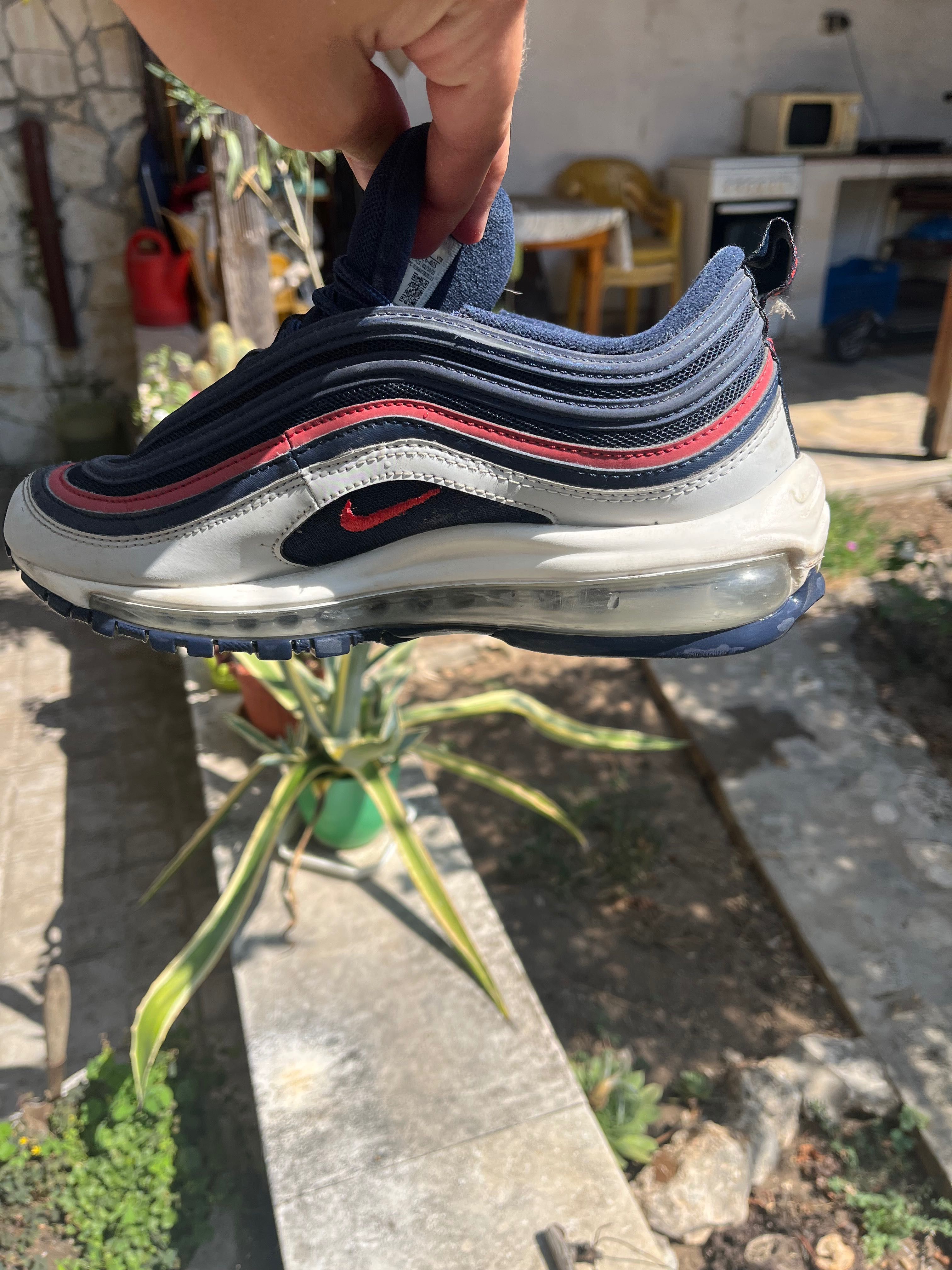 nike 97 blue and white and red