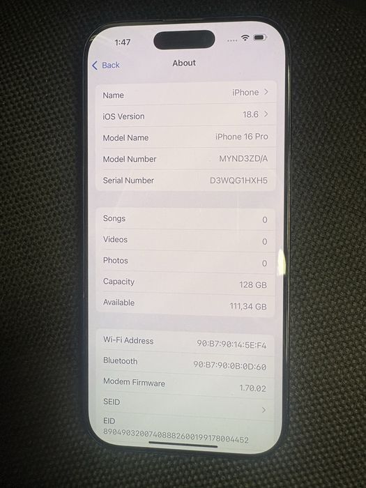 Нов iphone 16 pro 128 gb