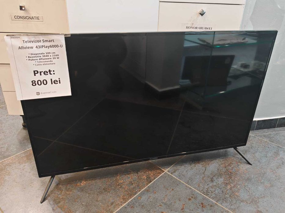 (Ag44 B6215) Smart TV Allview 43ePlay6000U - Garantie 2 ani!