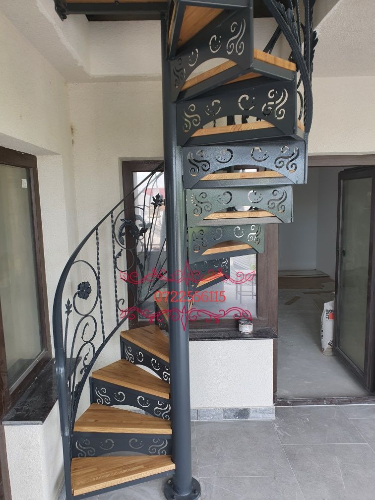 Facem scări spirală de interior și exterior la comanda