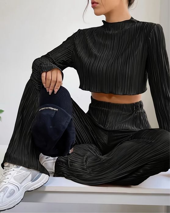 Дамски плисиран комплект от две части