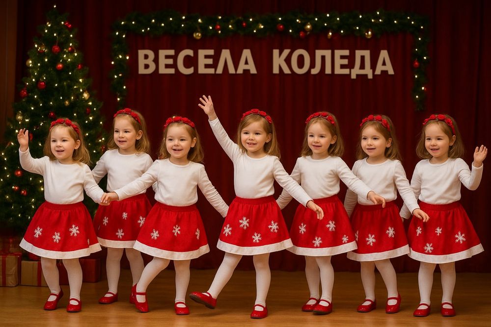 Детски Коледни костюми пола намерало доадема