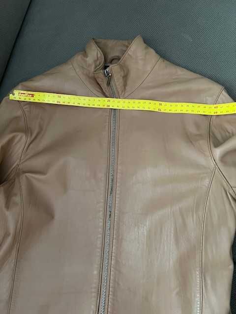 geaca piele HUGO BOSS crem marime XL