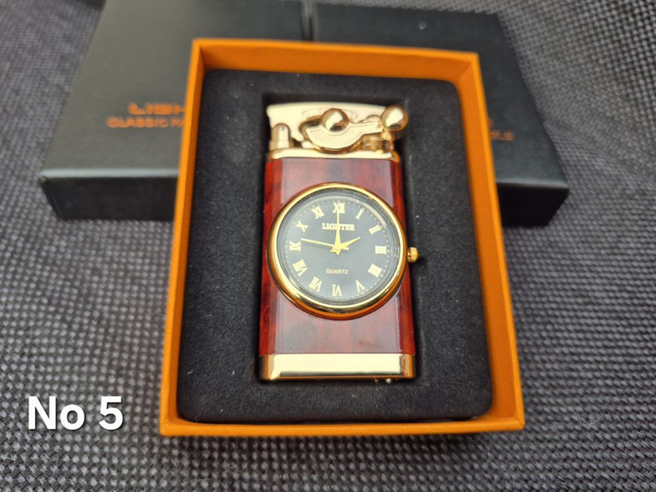 Запалка с часовник в подаръчна кутия,6 цвята