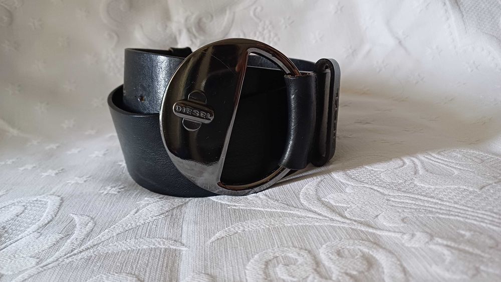 Curea dama,vintage,originala Diesel, din piele naturala neagra