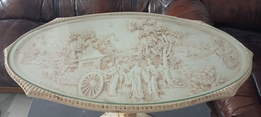 Vand masa cafea marmura si veioza