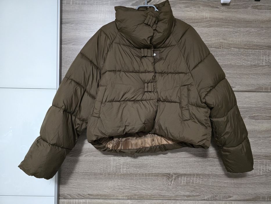 Зимно кафяво пухено яке,oversize