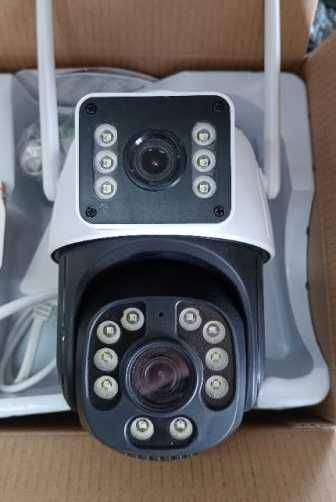 Двойна Smart WiFi безжична IP камера ICSEE 8MP нощно виждане