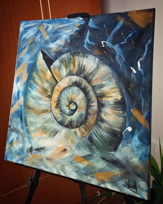 Vând tablouri pictate pe pânză cu acrilice și pastă texturată