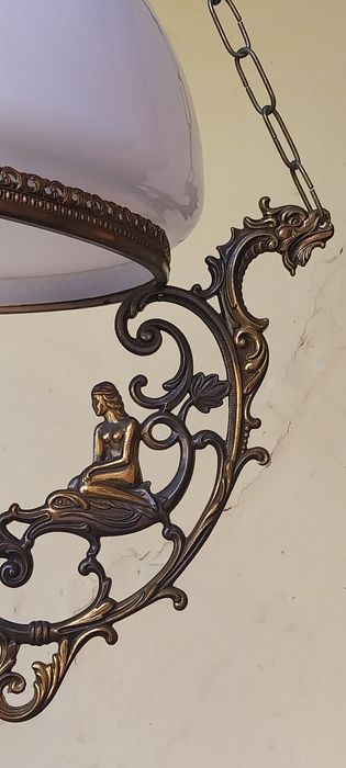 Candelabru lemn și alamă