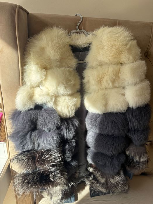 Луксозно палто от естествен косъм