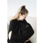 Sal pentru alaptare cu fereastra din tul BabyJem, negru, 82x62cm