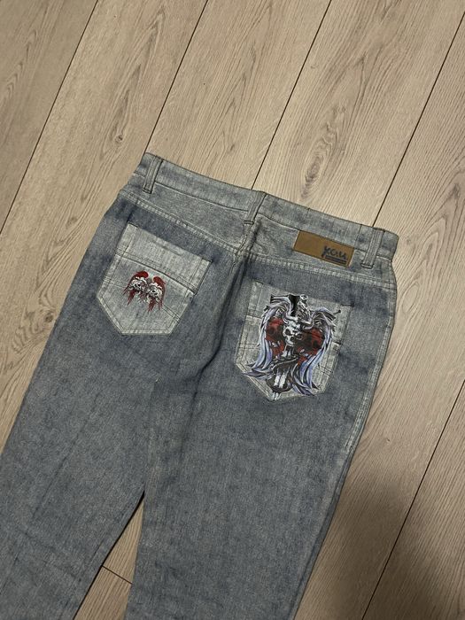 Blugi y2k baggy stil ed hardy