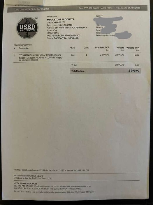 Televizor QLED Smart Samsung 49Q6FN, 123cm, 4K Ultra HD, Wi-F