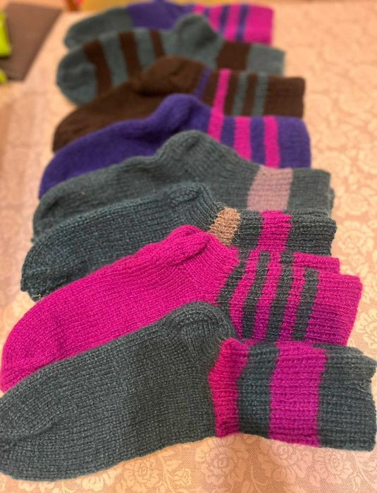 Тёплые шерстяные носки 100% ручной работы в ассортименте