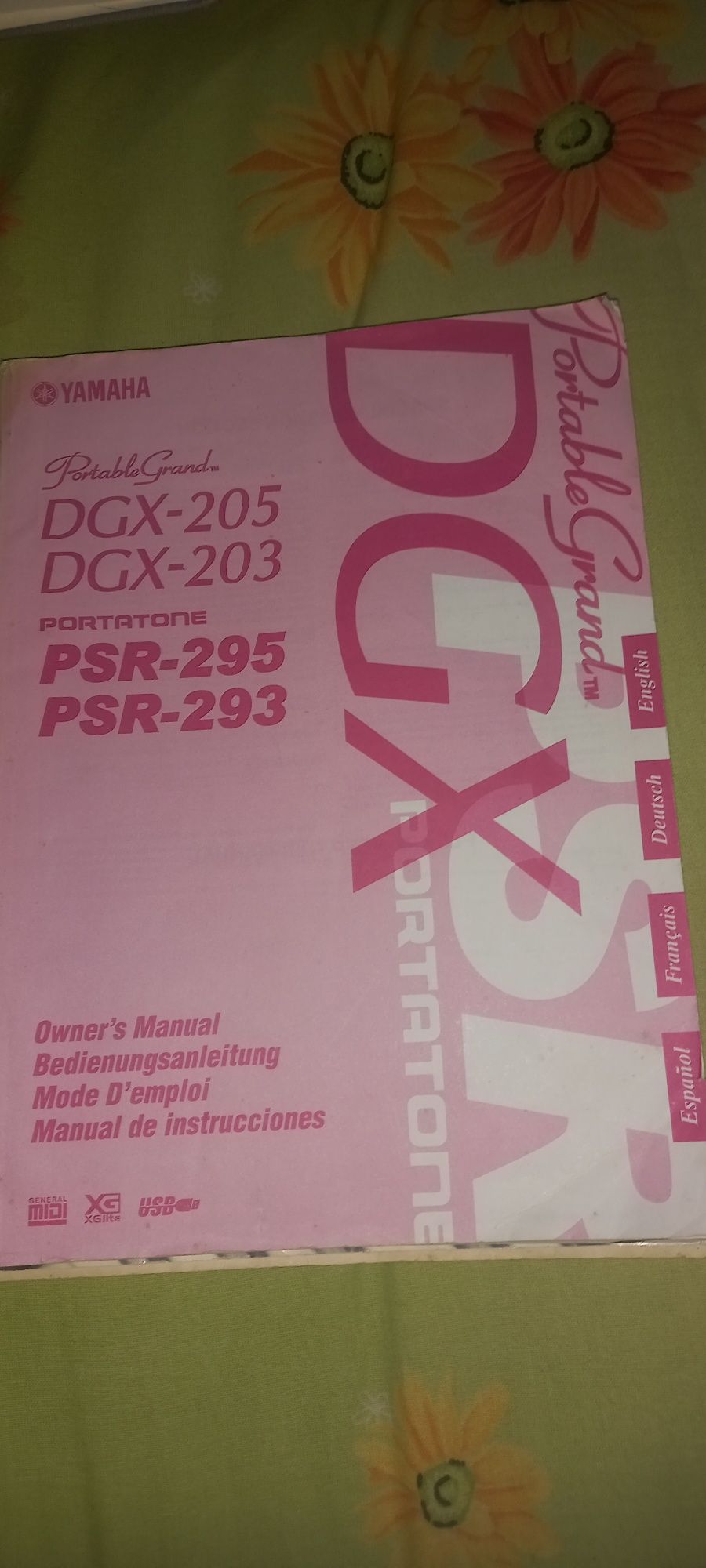 Manual de utilizare Yamaha DGX 203-205, Psr  293- 295