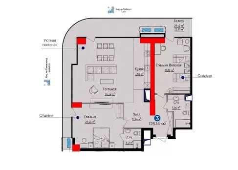 ПРОДАЁТСЯ КВАРТИРА Новостройка ЖК NRG U-Tower Вид на ташкент сити 3ком