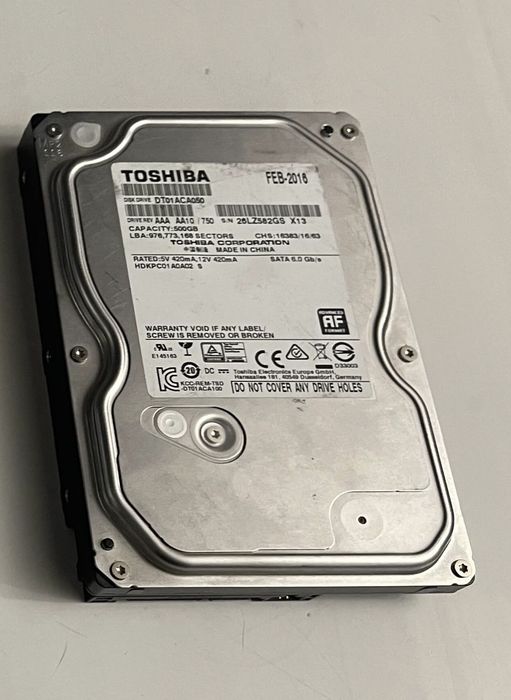 Жёсткий диск TOSHIBA на 500GB