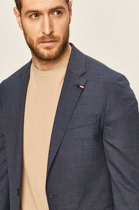 Sacou blazer slim 50 L premium S'Oliver lana usoara respirabila navy