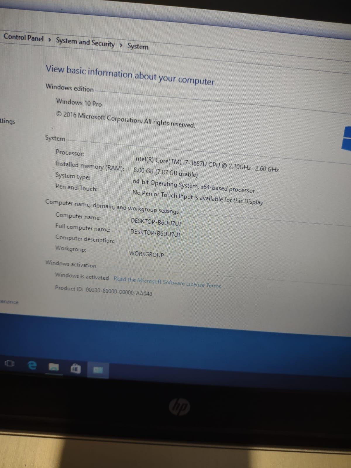 HP Folio i7,8gb,ssd,stare f buna