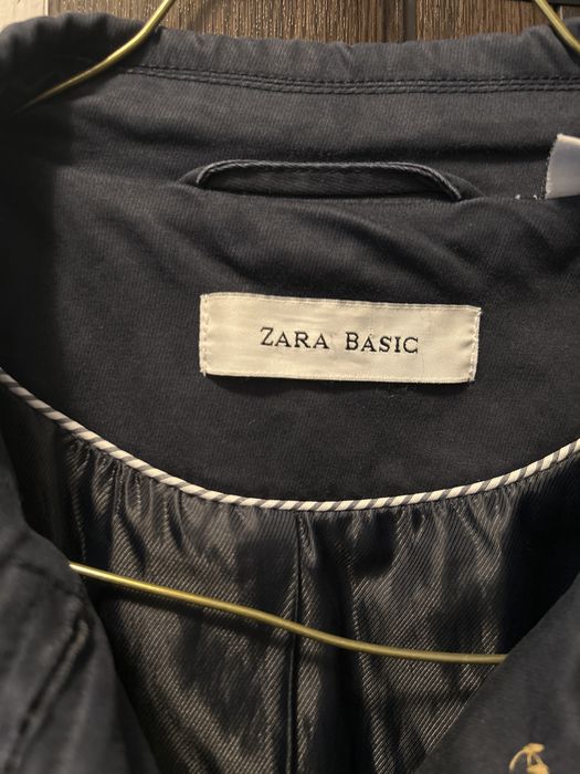 Втален памучен тренчкот ЗАРА дълъг, размер M