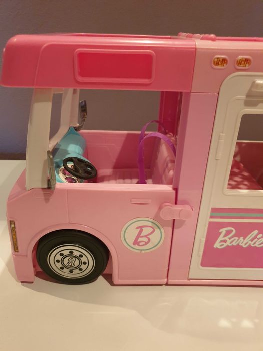 Caravana jucarie van cu barcă masina barbie ieftina cadou fetițe