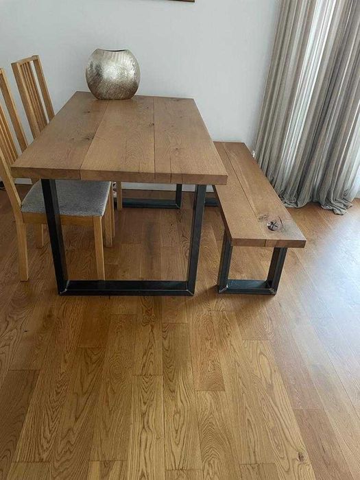 Masa stejar moderna + bancheta