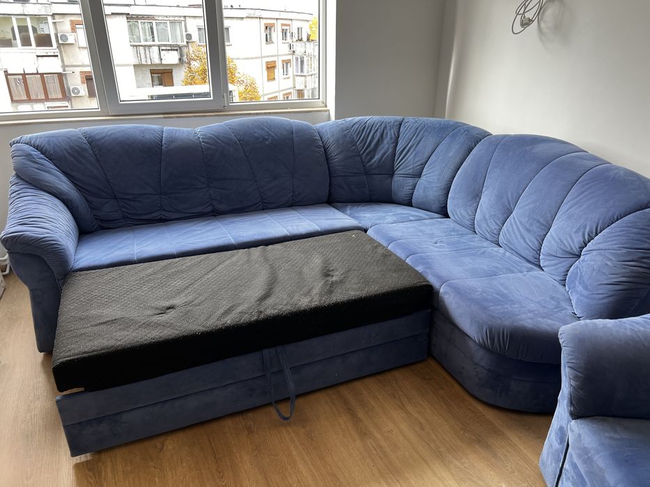 Coltar extensibil cu lada depozitare + fotoliu