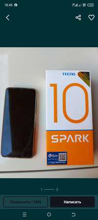 Tecno Spark 10   8/128 gb хотира