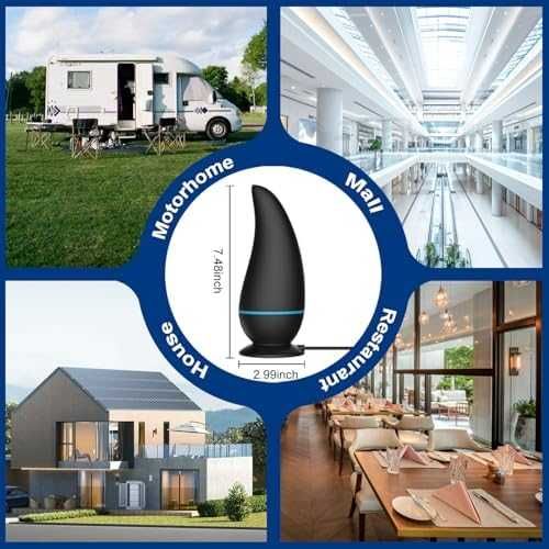 Нова TV антена 560 км HD сигнал с регулируем усилвател и магнитна база