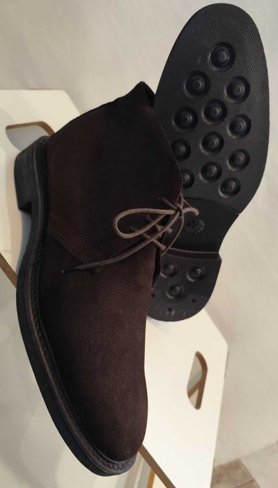 Ghete lace up 40 39 Old Signature NOI piele naturala moale suede maro