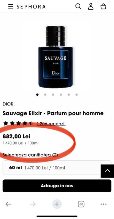 Sauvage Christian Dior Parfum si Eau de Parfum