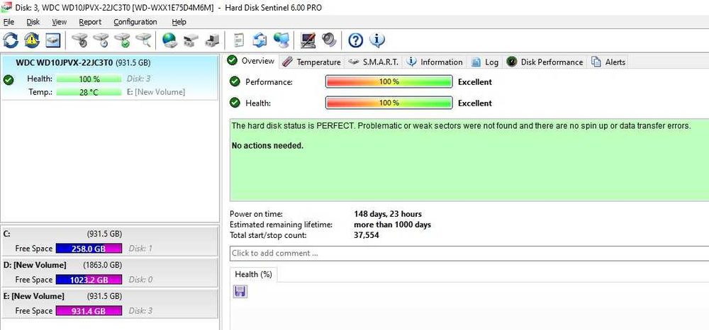 Hard Disk laptop WESTERN DIGITAL Blue WD10JPVX 1TB, 5400rpm SATA