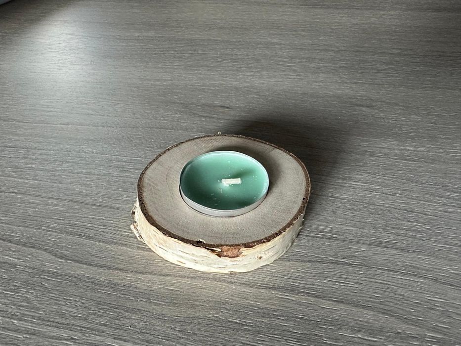 Suport lumânare lemn mesteacăn