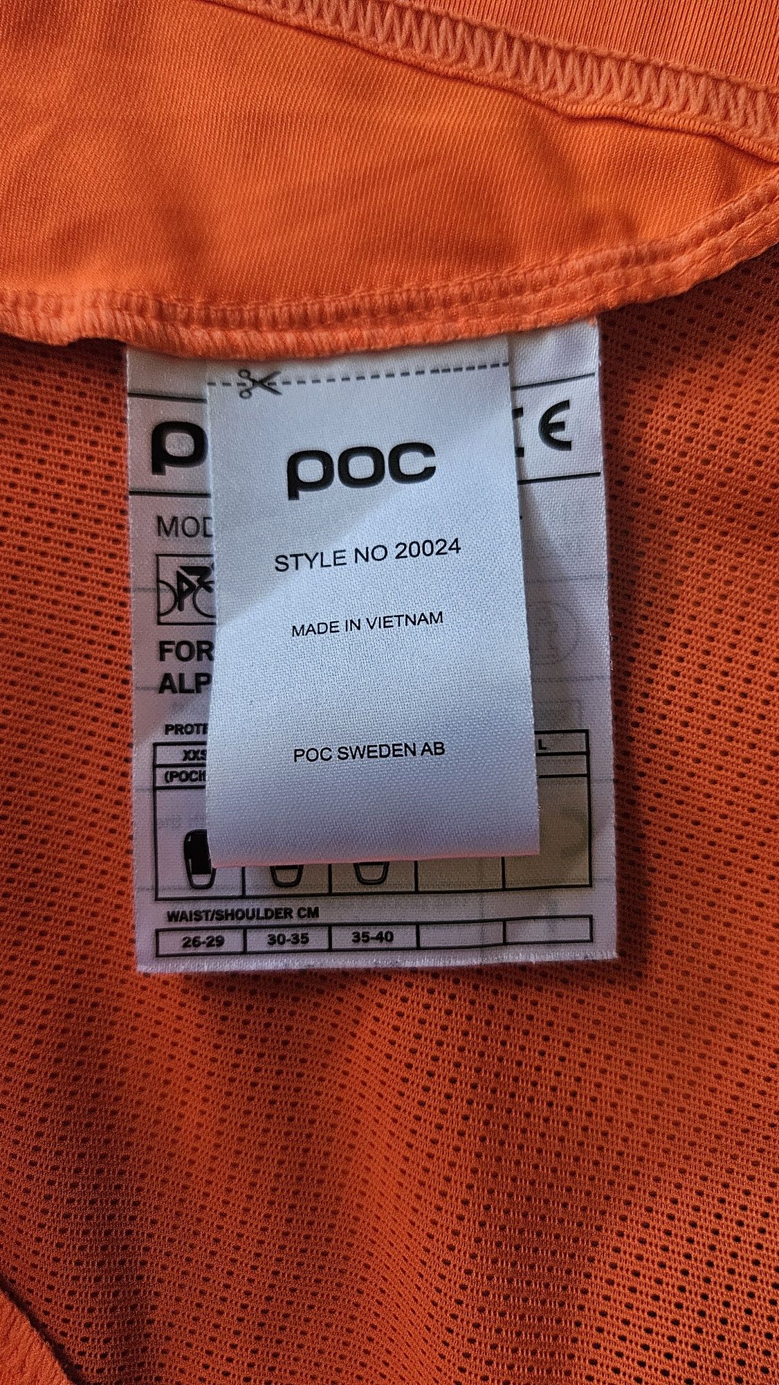Протектор за гръб POC POCITO VPD AIR VEST, М размер