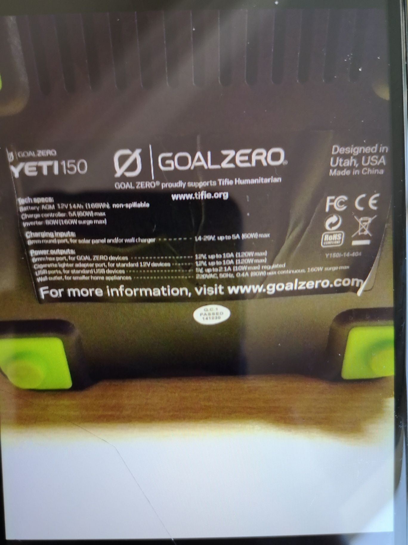 Baterie portabila Goalzero Yeti 150