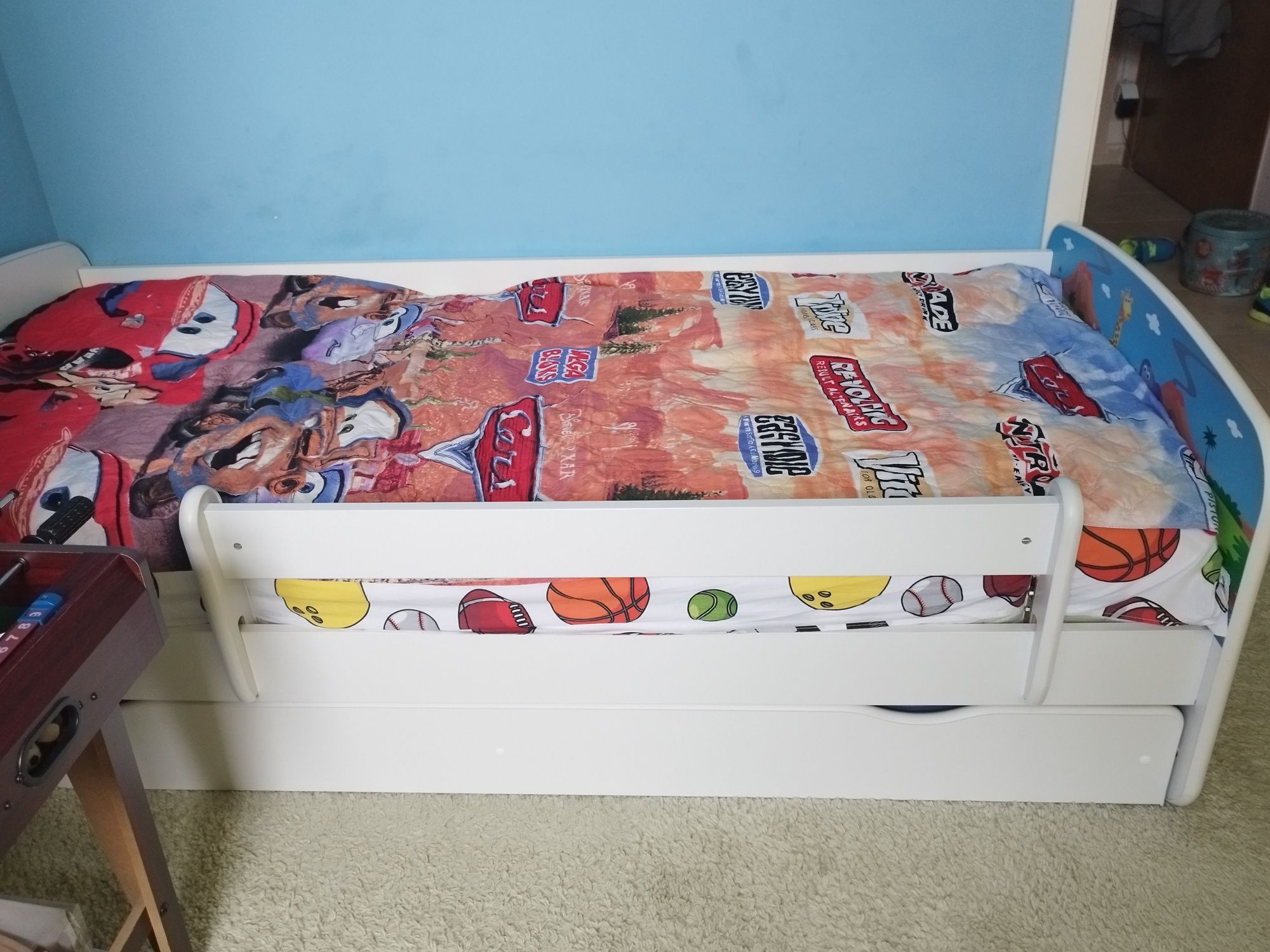 Детско легло Wunderkid, 180 x 80 cм, Бяло + допълнителен матрак