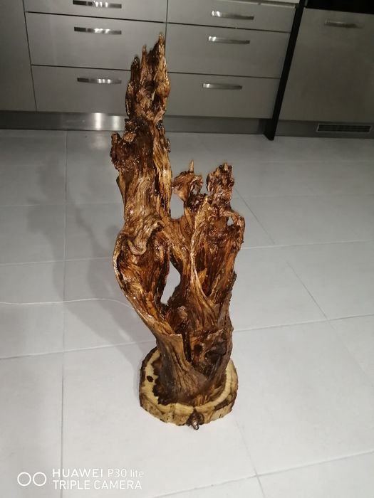 Lampa din lemn de salcâm.vintage