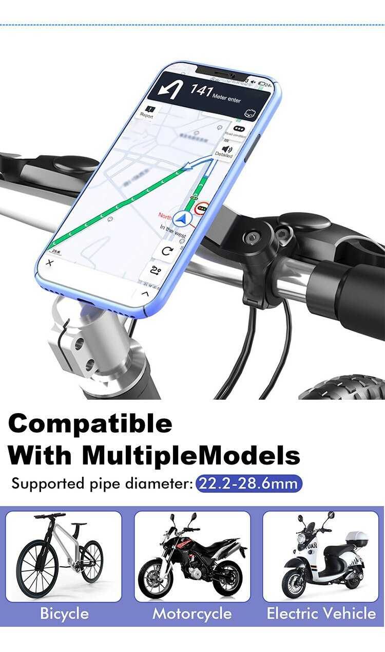 Suport telefon bicicleta tip Quad Lock motocicleta moto atv quadlock