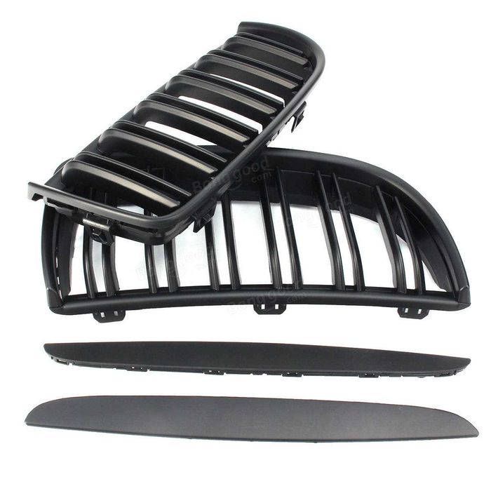 Grila dubla BMW E90 E91 NFL pre-LCI M-LOOK negru mat NOU
