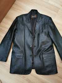 Кожаный итальянский пиджак лайковая кожа оригинальный