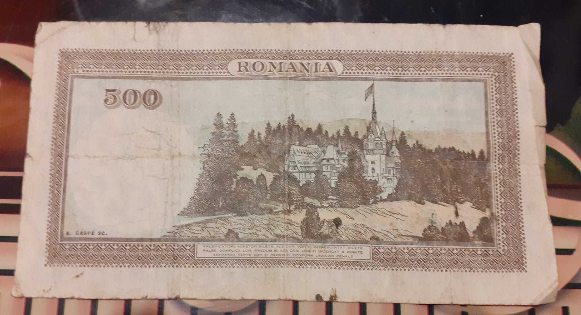 Vând bancnotă de 500 de lei din 1941
