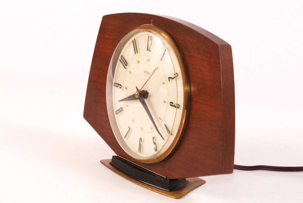 Ceas electric englezesc METAMEC, 220 V, rama lemn, STARE PERFECTA