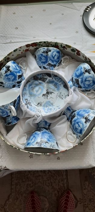 Сервиз чайный голубой